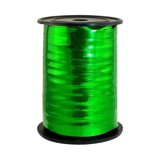 Стрічка пакувальна металізована колір зелений - фото
