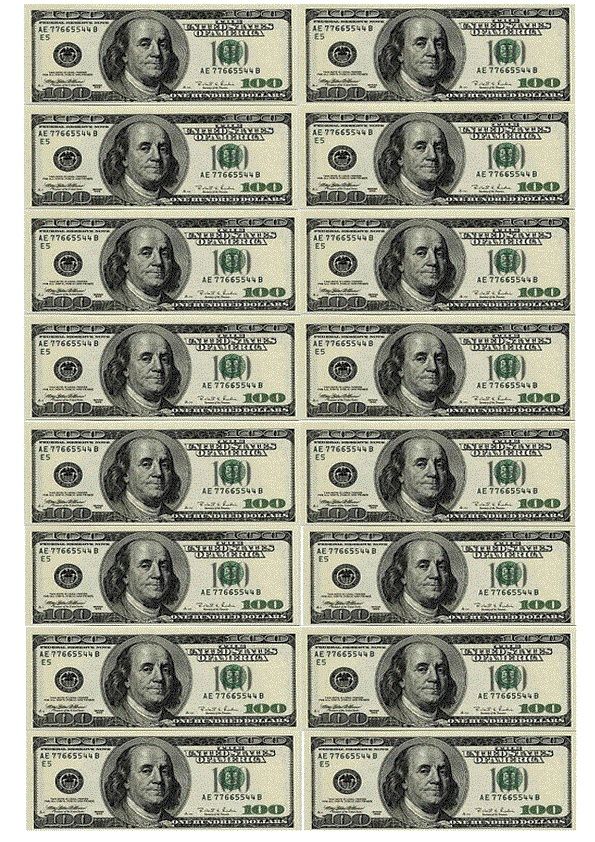 Вафельная картинка Деньги 2 - фото