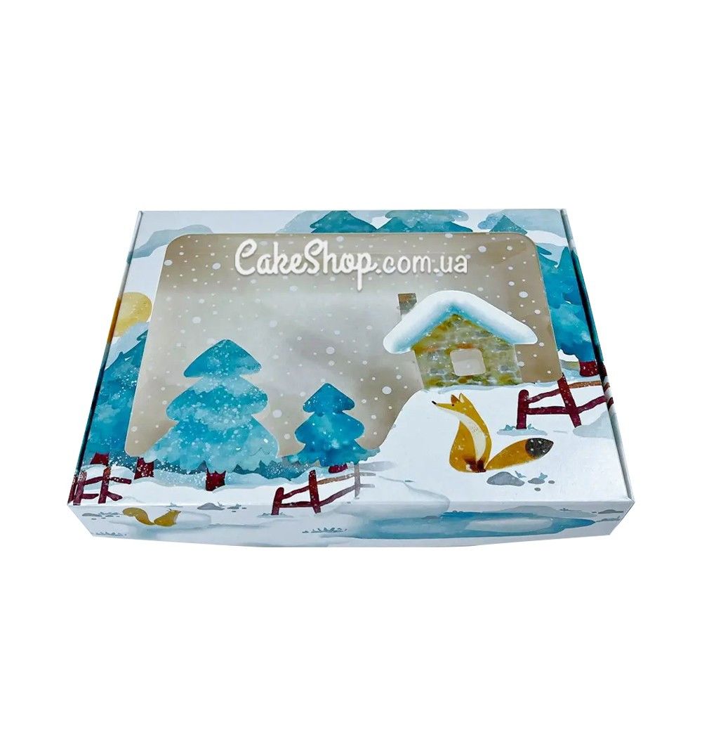 ⋗ Коробка для пряников с домиком Морозец, 15х20х3 см купить в Украине ➛ CakeShop.com.ua, фото