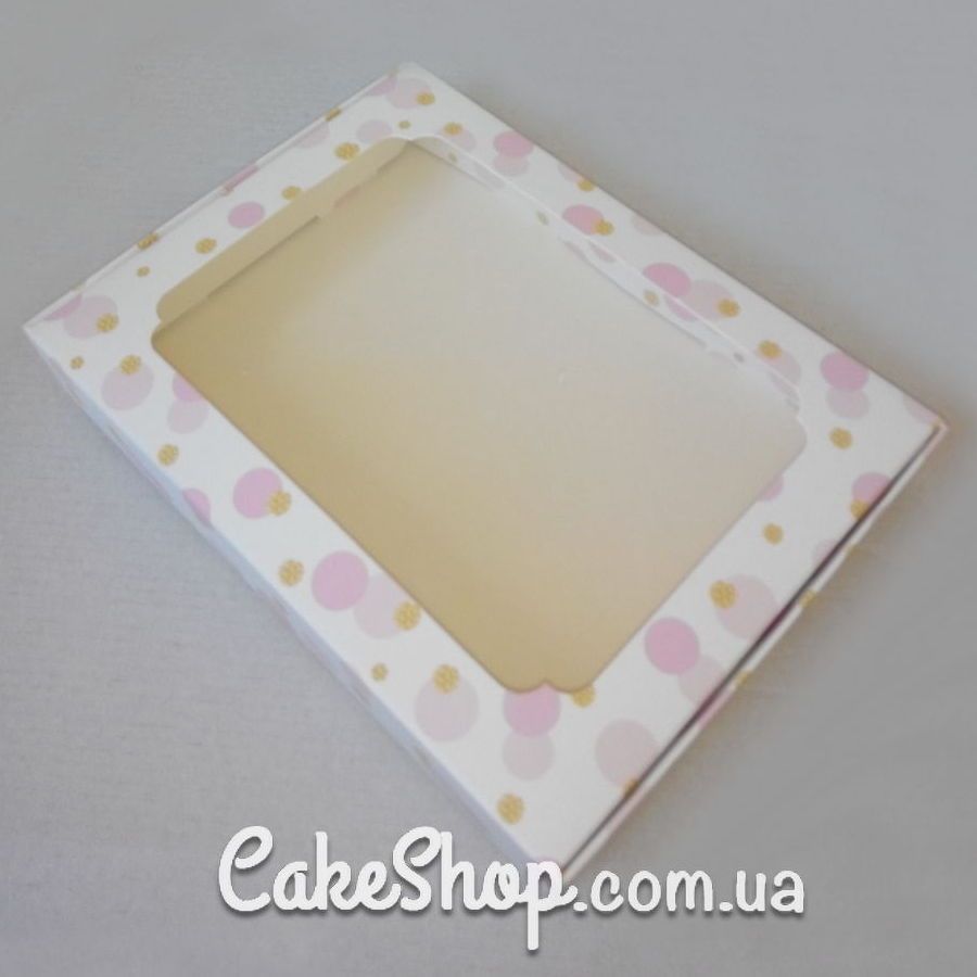 ⋗ Коробка для десертов с рисунком 20*15*3 Розовая купить в Украине ➛ CakeShop.com.ua, фото
