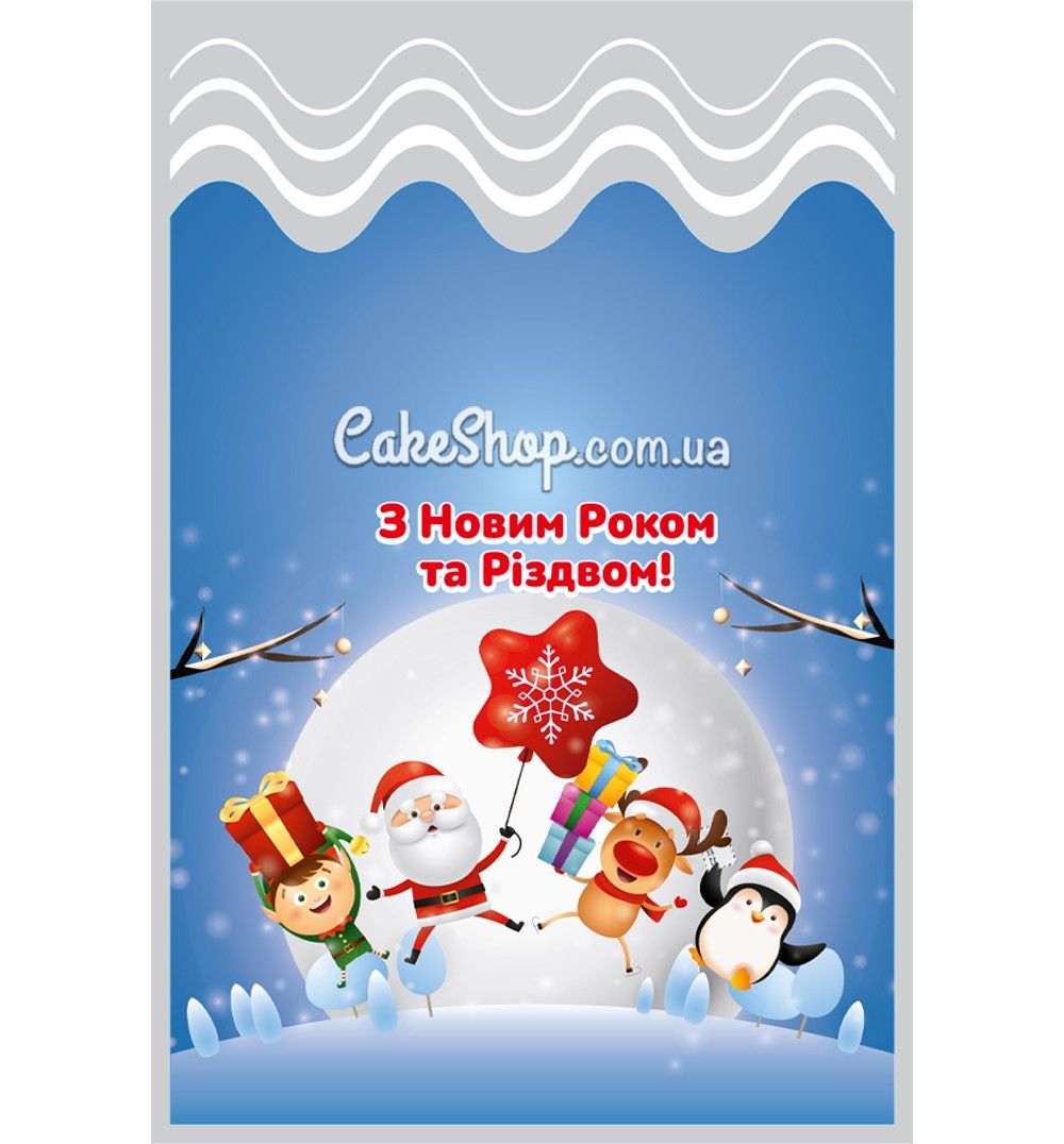 ⋗ Пакети новорічні Санта 20х30 см, 10шт купити в Україні ➛ CakeShop.com.ua, фото