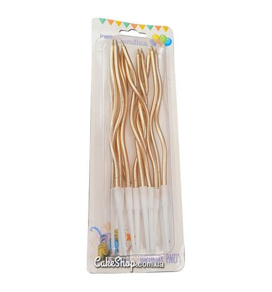 ⋗ Свічки тортові Коктейльні золото, 12 шт купити в Україні ➛ CakeShop.com.ua, фото