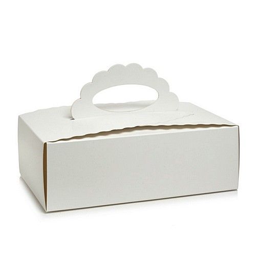 ⋗ Коробка для мусса, пирожного, кекса Белая, 21х11х7 см купить в Украине ➛ CakeShop.com.ua, фото