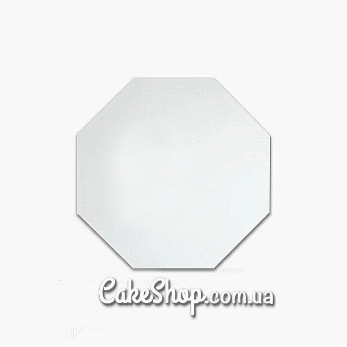 Подложка для торта из ДВП восьмиугольная Белая 20 см - фото