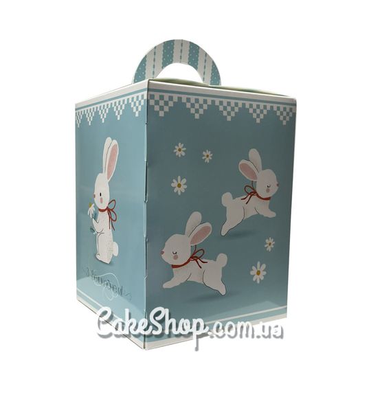 ⋗ Коробка для великодніх пасок 15х15х20 см, Блакитний кролик купити в Україні ➛ CakeShop.com.ua, фото