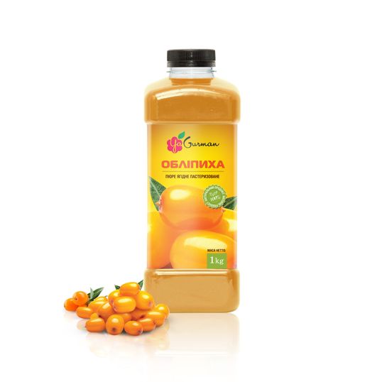 ⋗ Пастеризоване пюре обліпихи Ya Gurman, 1 кг купити в Україні ➛ CakeShop.com.ua, фото