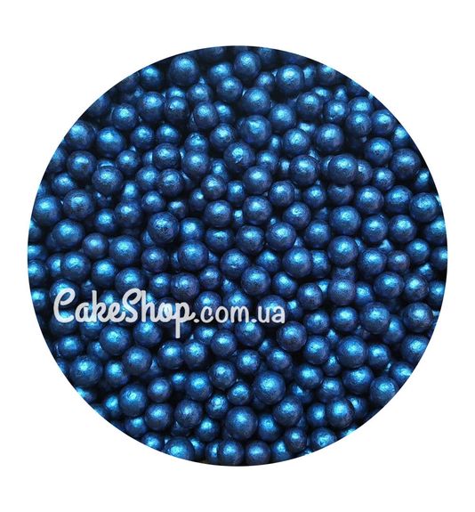 ⋗ Перлини цукрові Королівський Синій 3 мм, 50 г купити в Україні ➛ CakeShop.com.ua, фото