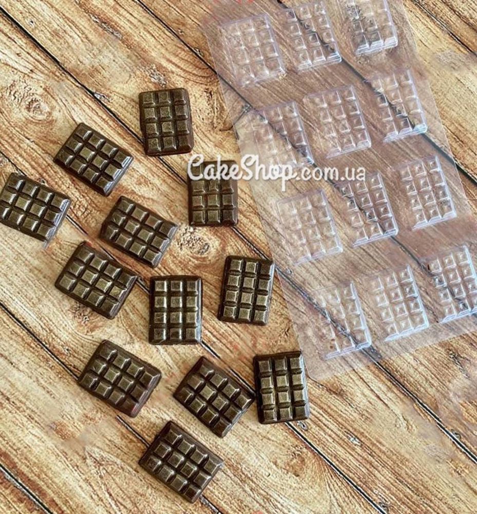 Пластиковая форма для шоколада Мини-плитка - фото