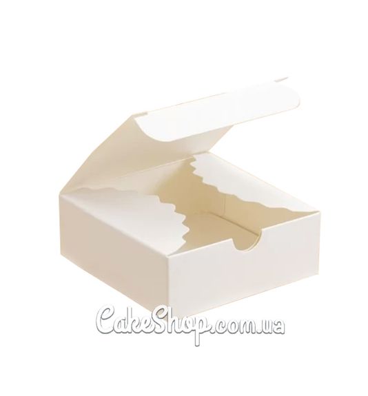 ⋗ Коробка міні-бокс Біла, 8,3х8,3х3 см купити в Україні ➛ CakeShop.com.ua, фото