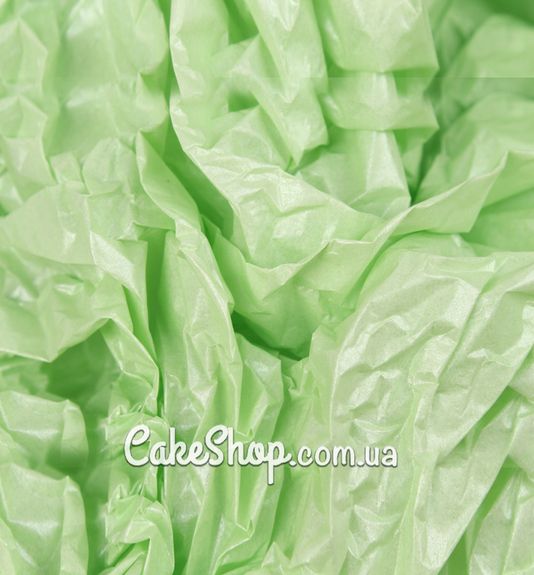 ⋗ Папір тішью Пастель з перламутром зелений, 5 аркушів купити в Україні ➛ CakeShop.com.ua, фото