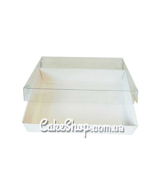 ⋗ Коробка для пряников с прозрачной крышкой 20х15х3 см, Белая купить в Украине ➛ CakeShop.com.ua, фото