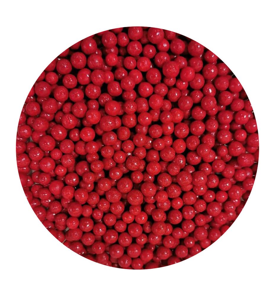 Посыпка шарики глянцевые Красные 5 мм, 50 г - фото