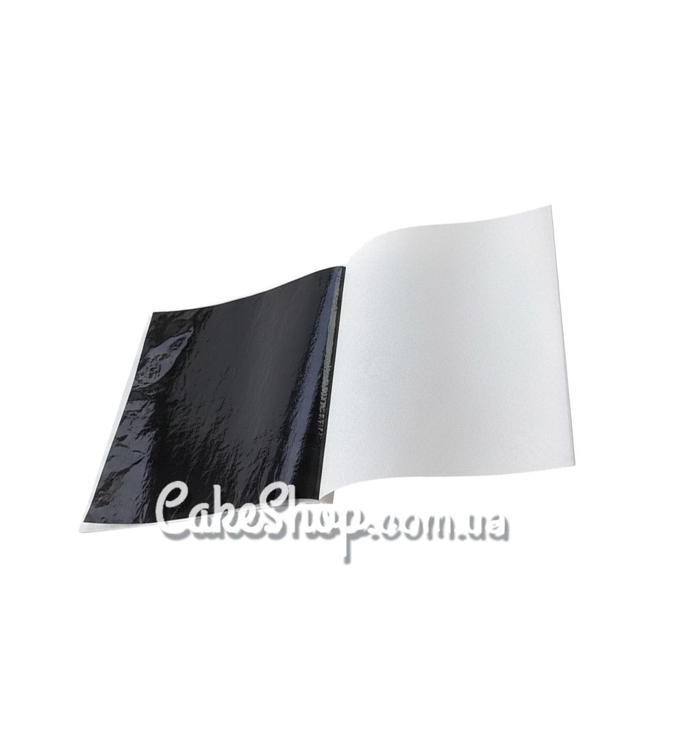 ⋗ Поталь чорна 80х85 мм, 5 листів купити в Україні ➛ CakeShop.com.ua, фото