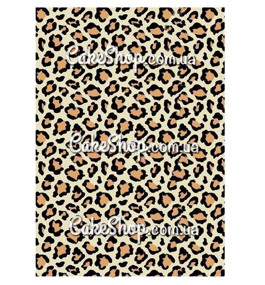 ⋗ Вафельна картинка принт Леопард 1 купити в Україні ➛ CakeShop.com.ua, фото