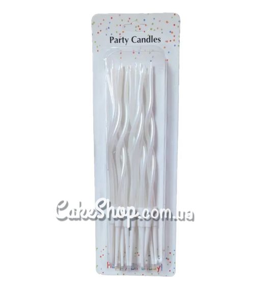 ⋗ Свечи тортовые Коктейльные белые перламутровые, 12 шт купить в Украине ➛ CakeShop.com.ua, фото