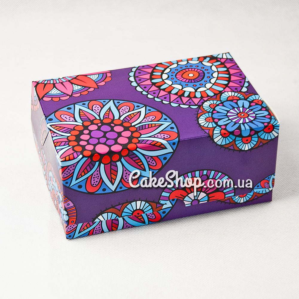 ⋗ Коробка на 2 кекси Квіти, 18х12х8 см купити в Україні ➛ CakeShop.com.ua, фото