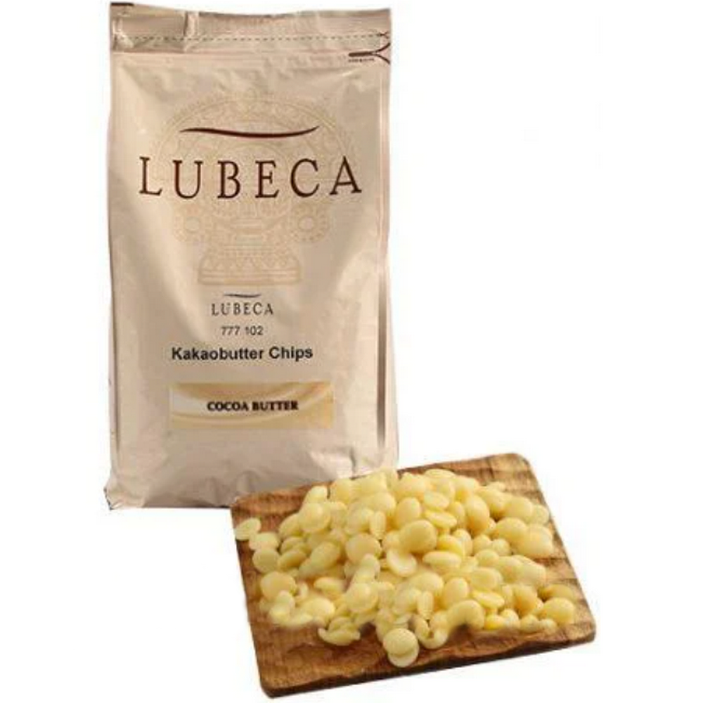 Какао-масло в дропсах дезодорированное Lubeca, 100г - фото