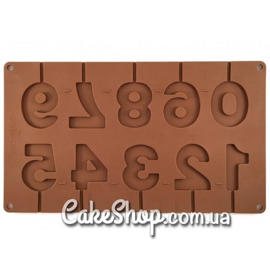 ⋗ Силіконова форма для цукерок, льодяників Цифри купити в Україні ➛ CakeShop.com.ua, фото