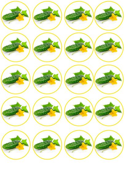 ⋗ Вафельная картинка для капкейков Огурцы купить в Украине ➛ CakeShop.com.ua, фото