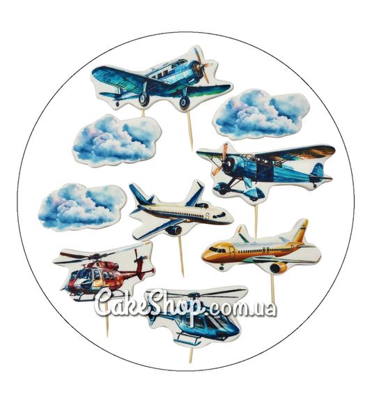 ⋗ Цукрові фігурки топери MAXI Літаки ТМ ДімК купити в Україні ➛ CakeShop.com.ua, фото