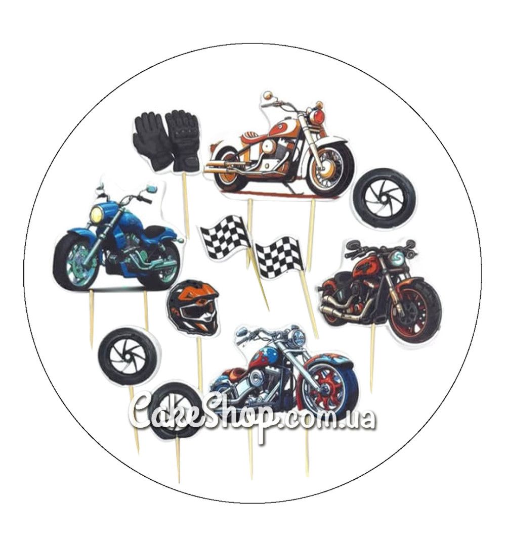 ⋗ Цукрові фігурки топери MAXI Мотоцикл Кольоровий ТМ ДімК купити в Україні ➛ CakeShop.com.ua, фото
