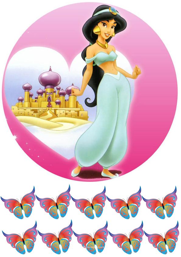 Вафельная картинка Принцесса Жасмин - фото