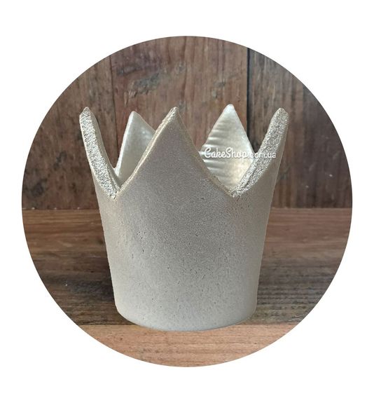 ⋗ Сахарная фигурка Корона Премиум перламутровая серебряная ТМ Сладо купить в Украине ➛ CakeShop.com.ua, фото