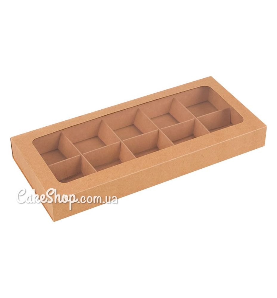 Коробка для 10 моті, макаронс, цукерок Крафт, 31х13,7х3,5 см - фото