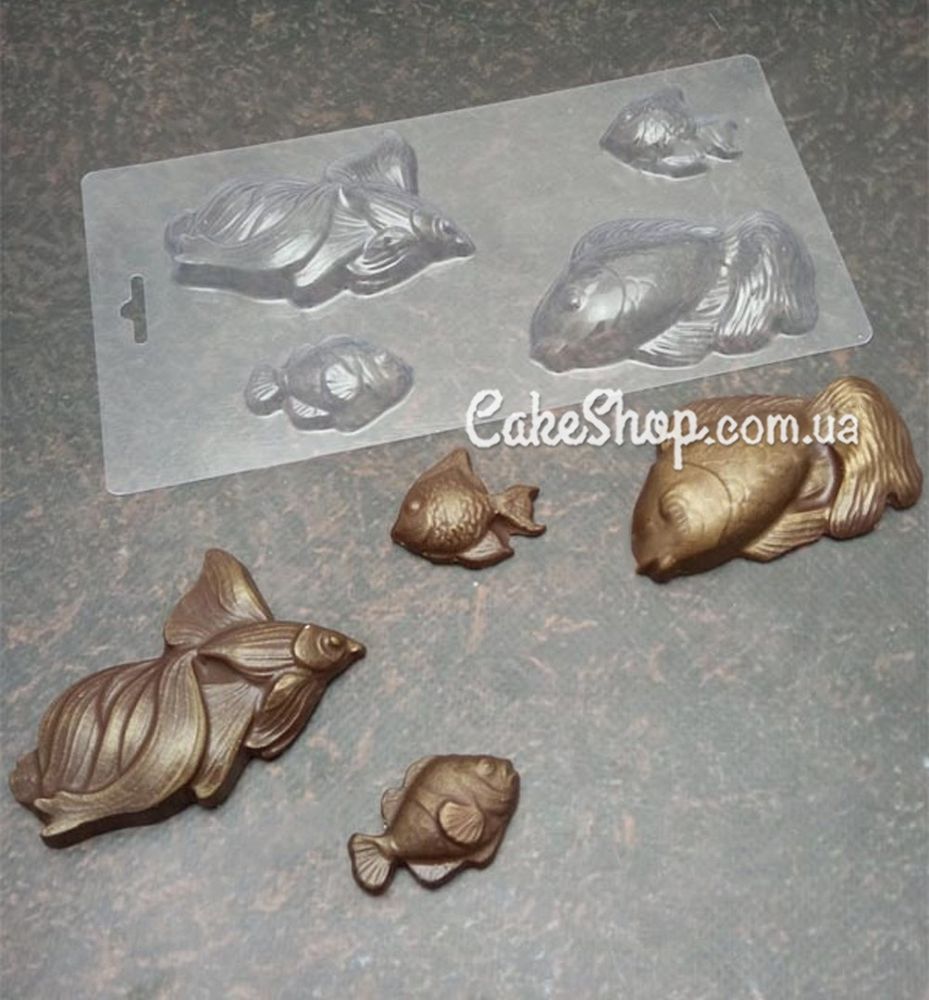 Пластиковая форма для шоколада Рыбки 2 - фото