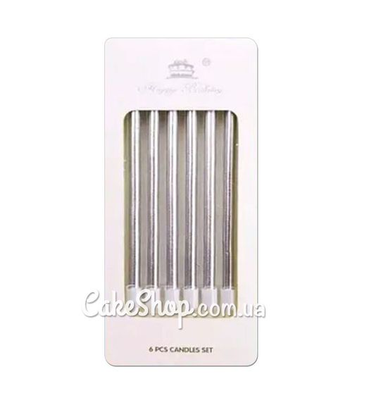 ⋗ Свечи тортовые серебро, 13 см купить в Украине ➛ CakeShop.com.ua, фото