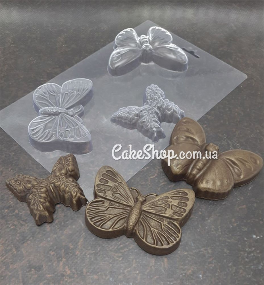 Пластиковая форма для шоколада Бабочки - фото