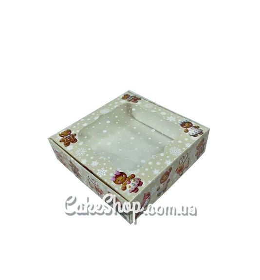 ⋗ Коробка з вікном Пряник, 10х10х3 см купити в Україні ➛ CakeShop.com.ua, фото