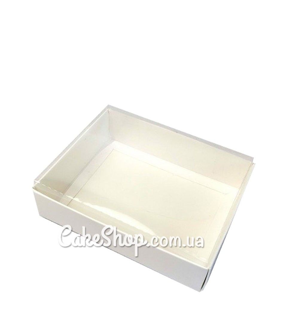 ⋗ Коробка с прозрачной крышкой Белая, 12х9,5х3,5 см купить в Украине ➛ CakeShop.com.ua, фото