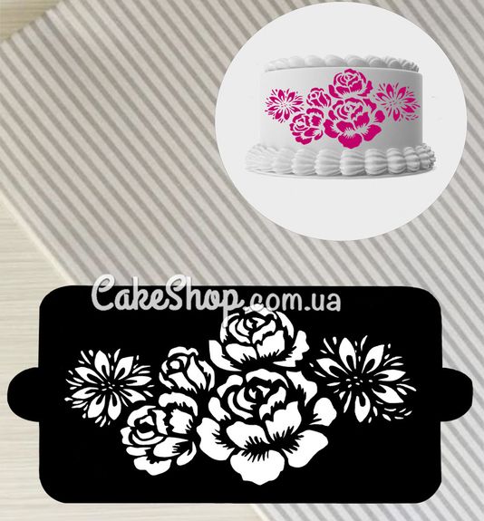 ⋗ Трафарет для крему Троянда 5 купити в Україні ➛ CakeShop.com.ua, фото