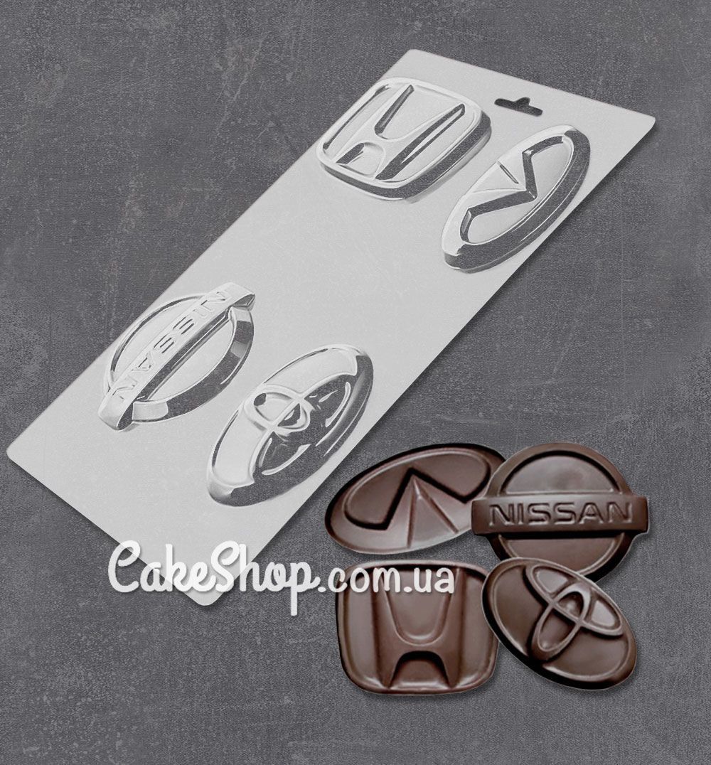 ⋗ Пластикова форма для шоколаду Емблеми автомобілів 1 купити в Україні ➛ CakeShop.com.ua, фото