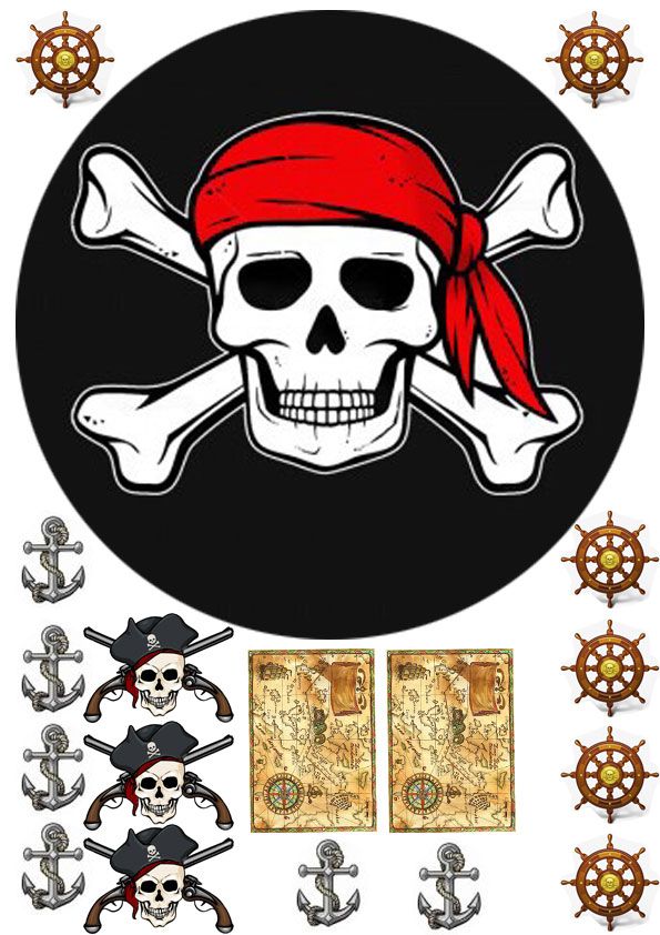 ⋗ Вафельная картинка Пираты 6 купить в Украине ➛ CakeShop.com.ua, фото