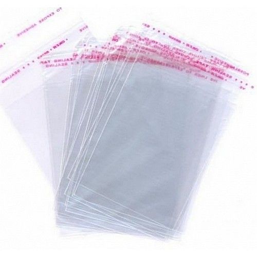 Пакеты прозрачные с клейкой лентой для упаковки 15х20 см, 100 шт - фото
