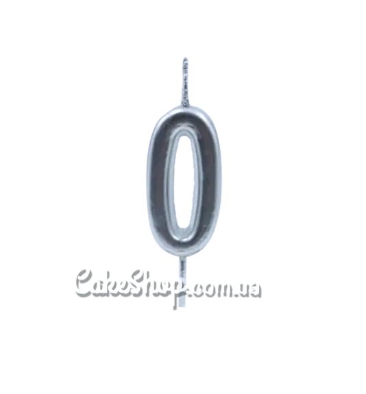 ⋗ Свеча цифра для бенто-торта Серебро - 0 купить в Украине ➛ CakeShop.com.ua, фото