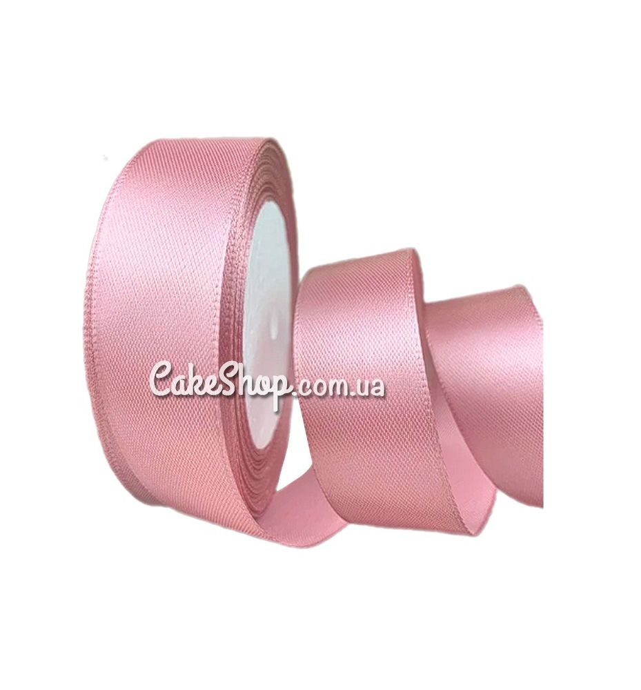 Лента атласная Розовый винтаж 25 мм - фото