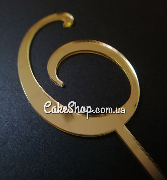 ⋗ Акриловый топпер DZ Цифра 6 золото купить в Украине ➛ CakeShop.com.ua, фото