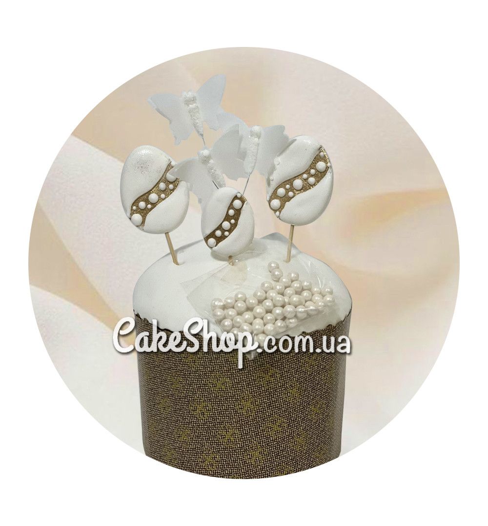 ⋗ Цукрові декорації Великодній білий ТМ KD купити в Україні ➛ CakeShop.com.ua, фото
