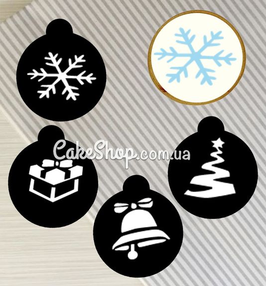 ⋗ Трафарет Новогодний микс купить в Украине ➛ CakeShop.com.ua, фото
