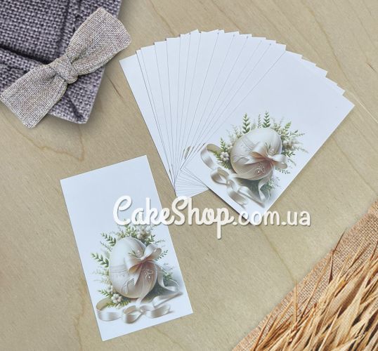 ⋗ Бірка паперова Крашанка 5х9 см, 10 шт купити в Україні ➛ CakeShop.com.ua, фото