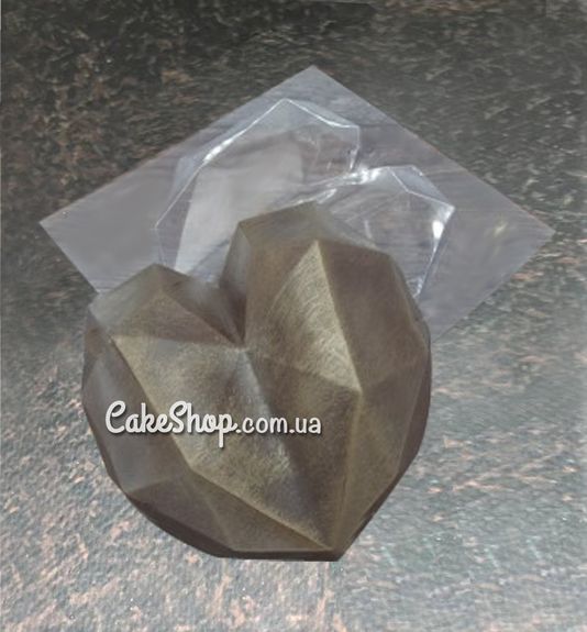 ⋗ Пластиковая форма для шоколада Большое Сердце-рубин купить в Украине ➛ CakeShop.com.ua, фото