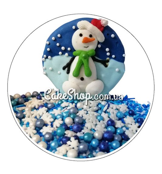 ⋗ Сахарные фигурки Новогодний набор Снеговик купить в Украине ➛ CakeShop.com.ua, фото