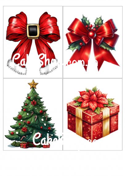 ⋗ Вафельная картинка для печенья Новогодняя 5 купить в Украине ➛ CakeShop.com.ua, фото