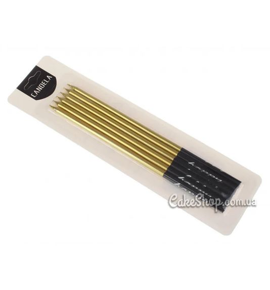 ⋗ Свечи тортовые Карандаш золото, 13 см купить в Украине ➛ CakeShop.com.ua, фото