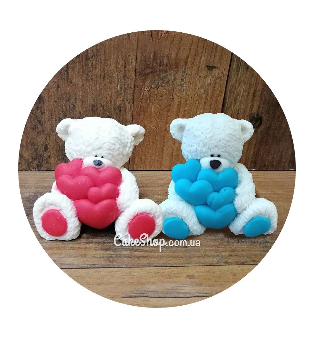 ⋗ Сахарные фигурки Мишка большой с сердечками ТМ Ириска купить в Украине ➛ CakeShop.com.ua, фото