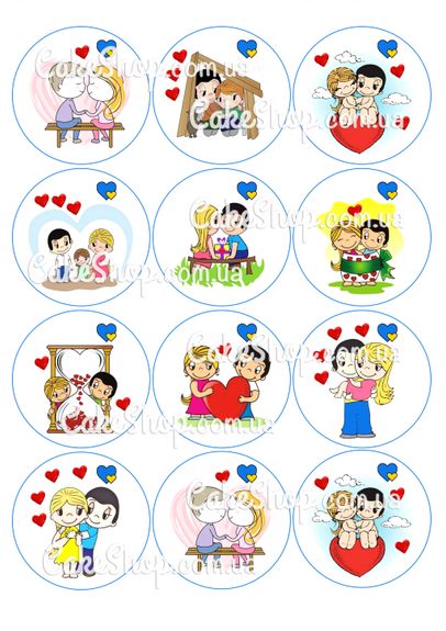 ⋗ Вафельна картинка для капкейків 34 купити в Україні ➛ CakeShop.com.ua, фото