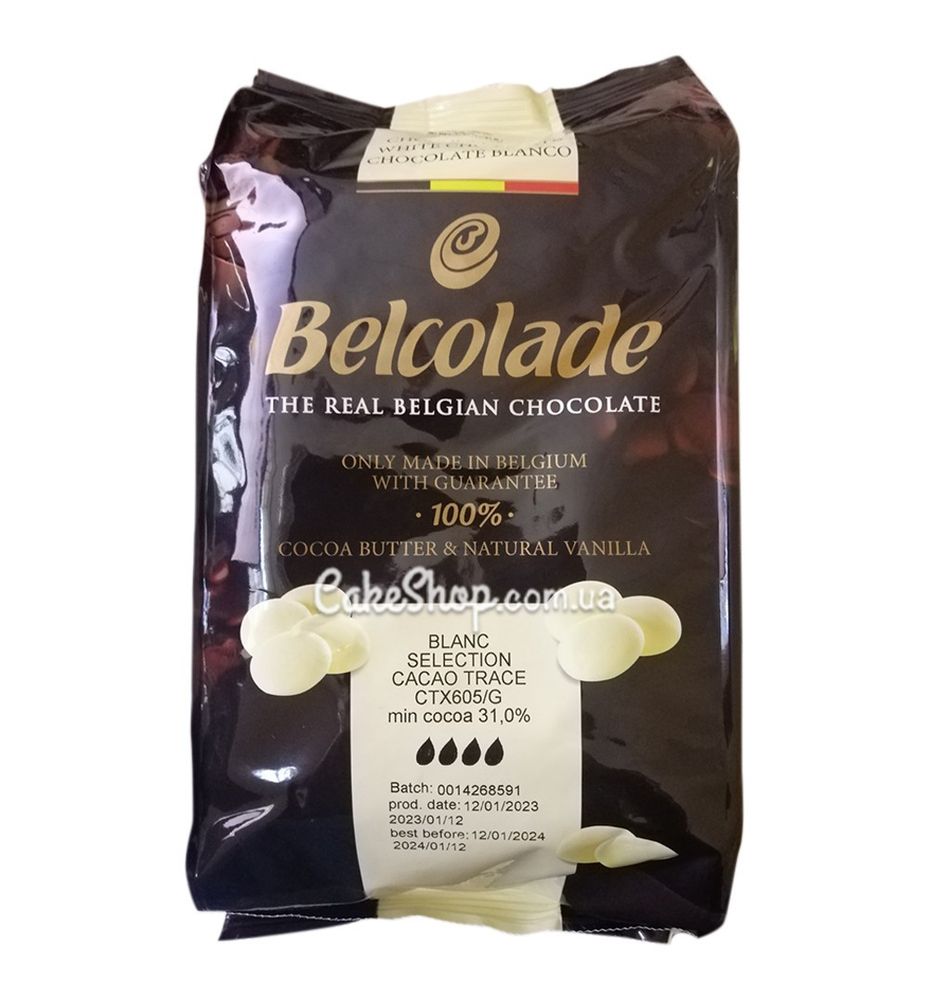Белый шоколад Belcolade Blanc Selection 31,0%, 1 кг - фото